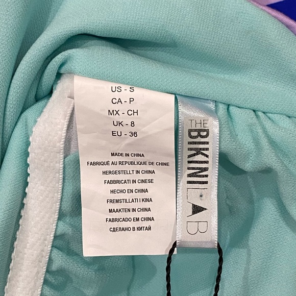 The Bikini Lab Diagonal Striped Color Block Swimsuit - Picture 5 of 6